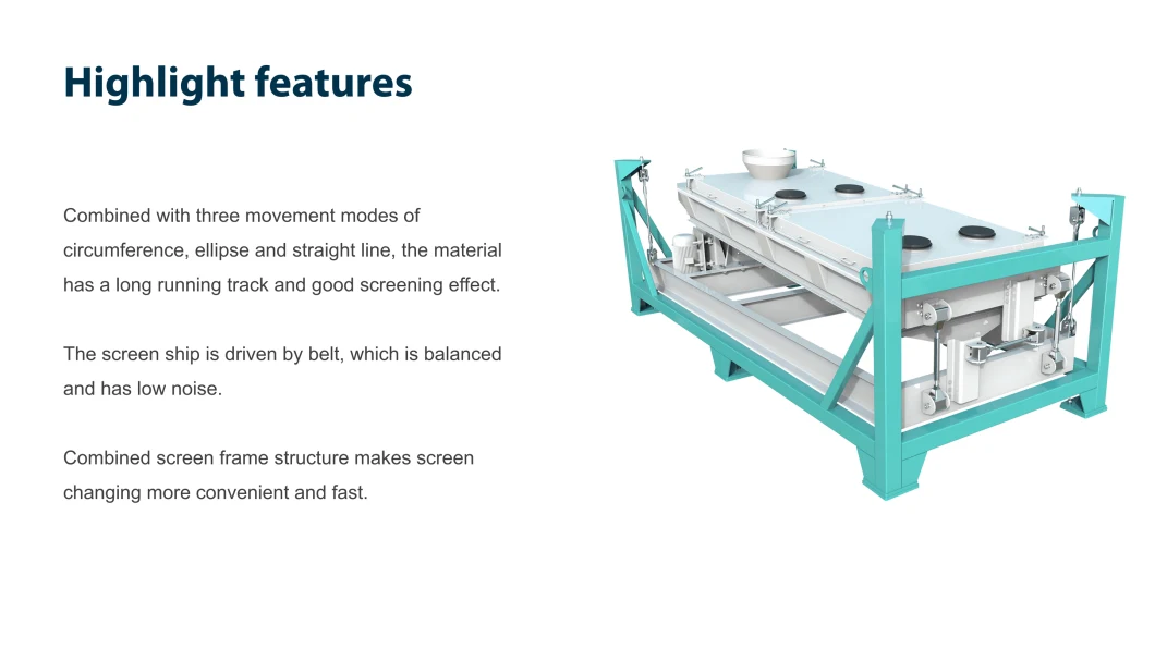 Grain Raw Material and Animal Feed Pellet Rotary Shake Grading Sieving Machine in Vibration Grader Sieve Machine